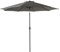 Parasol para jardín de aluminio, Funda protectora color gris incluida, Mástil central, Redondo 300 cm, Salida de viento, Tela gramaje 200 gr color gris, Sombilla terraza o bar, Parasoles de piscina