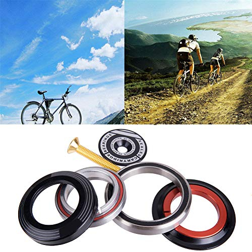 Happymore - Cuscinetti per forcella anteriore, 1 set per forcella anteriore per bici da strada, tubo conico per bici da strada, facile da installare 42 mm/52 mm, forcella anteriore CNC