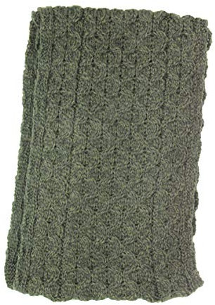 100% Merino Wolle Aran Handwerk Honeycomb Schal Armeegrün 64