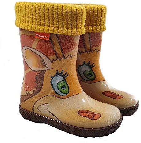 Demar LUX Gummistiefel Regenstiefel Kinderstiefel gefüttert mit Innensocken Mädchen Jungen