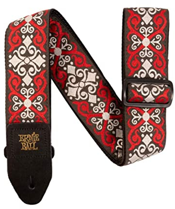 Ernie Ball Red Trellis Jacquard Gitarrengurt