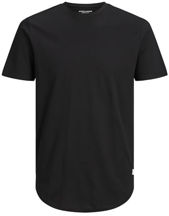 JACK & JONES Mens Noa T-Shirt Plus Size Tee Top Black 5XL