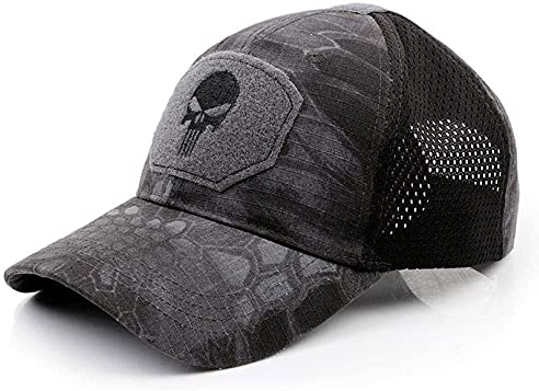 Baseball Cap mit Tarnmuster für Herren und Damen Camouflage Trucker-Kappe Baseball Mütze Baseballkappe Hip Hop Flat Hut für Jagd Angeln Camping