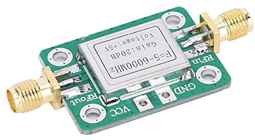 Zunate 5-6000MHz RF Breitband Verstärker Verstärkung Modul, 20 dB Breitband Verstärkersignalmodul LNA Board Modul für FM-Radio, Walkie-Talkie, WiFi