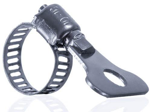 YoiYee 10-16mm Hose Clamp, 304 Stainless Steel Adjustable Pipe Clip with Thumbscrew, Butterfly Type Metal Worm Drive Ducting Strap for Securing Gas/Fuel Line, Pack of 4