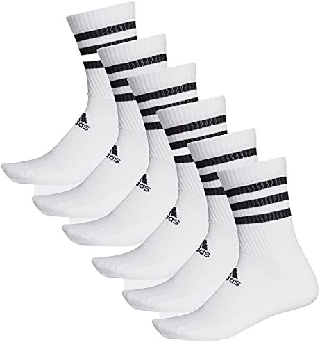 adidas 6 Paar CSH CREW 6p Tennissocken Sportspocken Unisex, Farbe:White, Socken & Strümpfe:43-45