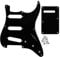 Guitar Pickguard und Backplate -Set, passt zu USA Vintage 8 Loch Mutguard Stratocaster Style Gitarre, schwarz