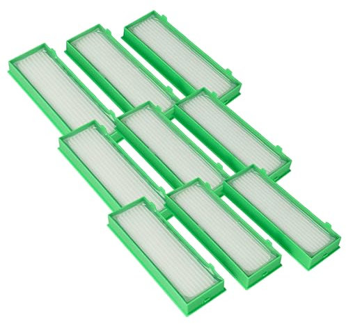 vhbw Filterset 9x Staubsaugerfilter kompatibel mit Vorwerk Kobold VR-300, VR300, VR-200, VR200 Staubsauger - HEPA Filter Allergiefilter