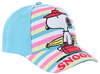 Sun City Peanuts Snoopy Kinder Kappe Mädchen Baseball-Cap Mütze, Farbe:Türkis, Größe:54