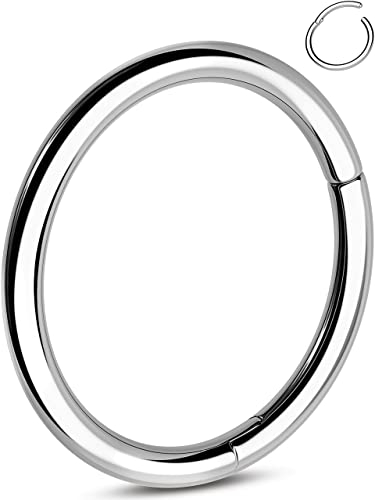 OUFER 18G 1.0mm Nasenpiercing Titan Nasenring Nasen Helix Piercing Hoop Nase Nostril Stecker Nasenstecker Schmuck Rook Tragus Conch Daith Earring Frauen Männer 6mm
