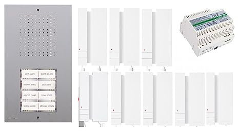 KIT CITOFONO OTTO FAMIGLIE 2 FILI KCA2061 8 FAMIGLIE CITOFONI 2738WA
