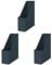 Leitz Click & Store Stehsammler, Aufbewahrungslösung aus Karton für den Schreibtisch, A4-Papierhalter für Zeitschriften & Ordner, Zuhause/Büro, Cosy Serie, Samtgrau, 53560089 (Packung mit 3)