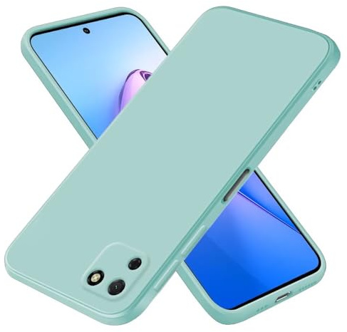 EASSGU Hülle für Huawei Y5p (5.45 Inches), Weiche TPU Silikon Hülle - Helles Cyan