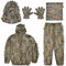 Morwealth 3D Ghillie Tarnanzug Dschungel Ghillie Suit, Leafy Suit für die Jagd, Jagdausrüstung einschließlich Jagdkleidung, Jagdhandschuhe, Leafy Gesichtsmaske und Tasche (XL)