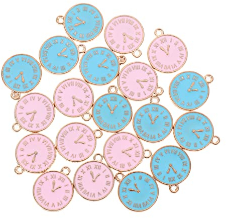 EXCEART 20st Uhrenzubehör Weihnachtsohrringcharme Anhänger Aus Emaille Anhänger Für Taschenuhren Uhr Anhänger Gesicht Bewegung Charme Jahrgang Zinklegierung Schlüsselanhänger Student
