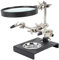 Risegun Magnifying Lamp with Clamp, 6X Magnifier with Auxiliary Clip Magnifying Glass Holder Third Hand Soldering Station for DIY Electronics and Repair