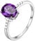 BCughia Ehering Damen Silber, Ring Silber 925 Verlobungsring Oval Form Violett Zirkonia Ring Größe 53 (16.9)