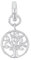 Amor Charm 925 en argent sterling pour dames, avec zirconium synth., 2 cm, blanc, arbre de vie, Livré dans une boîte cadeau de bijoux, 2038514