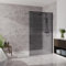 Blümme 1200mm Wetroom Screen Walk in Shower Enclosure Bathroom Screen Panel 8mm Smoked Easy Clean Glass