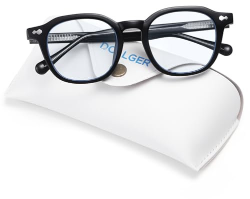 Dollger Blaulichtfilter Brille Herren Damen TR90 Gaming Brille Blaulichtfilter Ohne Sehstärke,99% Blaulicht-blockierende Schutzbrille (Schwarz)
