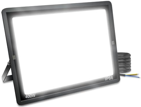 Blivrig LED Strahler Außen 400W Kaltweiß 6000K, 40000LMLED Scheinwerfer Aussen, IP66 Wasserdicht Fluter, für Gärten, Hof, Garage, Lager