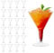 MATANA 24 Premium Plastic Martini Cocktail Glasses (210ml) - Elegant & Reusable Plastic Glasses for Manhattan, Margarita, Cosmopolitan, Desserts - Cocktail Cups for Weddings, Birthdays, Parties