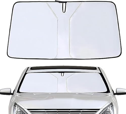 USJEKZI66 Sonnenschutz Auto Frontscheibe Für Toyota Wigo 2014-2017, Sun Visor Front, UV Heat Protection, Tarpaulin, Foldable,White