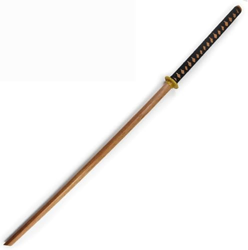Langes Holzschwert, Bokken mit Scheide, Setzling-Katana aus Eisenholz für Heimdekorationssammlung, tägliche Bühnenauftritte, Schießzubehör, Kendo-Übungs-Iaido-Schwert, Cosplay-Wood bandage||140CM