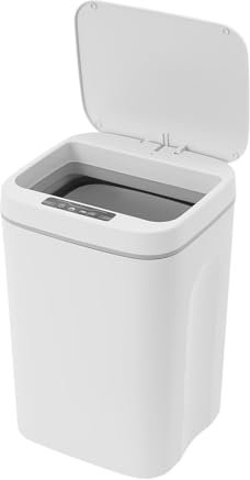 Biknltio Poubelle intelligente avec capteur en polypropylène Blanc 16 l 22 x 20 x 34 cm