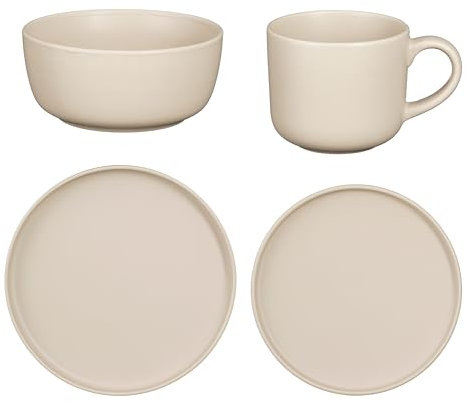 Mica Decorations Ozzu Tafelservice für 4 Personen – Steingut – Taupe