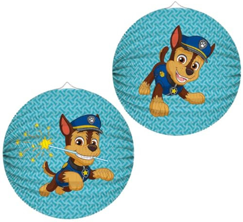 TIB Heyne Lampion * PAW Patrol & Chase * als Deko oder Spiel für Kindergeburtstag, Halloween oder Karneval | Polizeihunde Mottoparty Party Laterne
