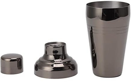 Shaker da cocktail, mixer da bevande da 510 ml realizzato in acciaio inossidabile 304, kit per baristi completo per la barra di casa (Nero)