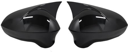 Auto-Rückspiegelabdeckung Für Seat Für Leon 1P Für Ibiza 6J EXEO 3R 2008-2017 2 STÜCKE Schwarze Außenspiegel-Abdeckkappen Seitlicher Ersatz Rückansicht Externer Teil(Gloss Black)