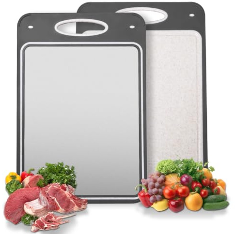 Titan Schneidebrett Titanium Cutting Board: Reintitan Schneidebrett für Fleisch Edelstahl Metall Küche