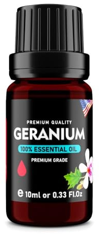 Ampext Europe Geranie (Pelargonium graveolens) 100% reines ätherisches Öl – Premiumqualität – 10 ml