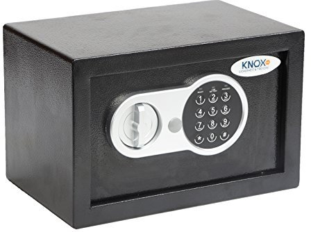 KNOXSAFE KS0KP1602E KNOXPRO 2, 16 l, Professioneller Safe für Wertgegenstände und Dokumente, Anti Bounce Sicherheitsschloss, Schwarz, 35 x 25 x 25cm (L x B x H)
