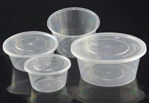 We Can Source It Ltd - 10oz. Disposable Jelly Shot Container with Leak Proof Lids - Dessert Cups with Lids - For Party, Dinners - 50 Pieces