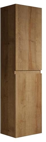 Badezimmer Schrank Angela 150cm Eiche – Regal Schrank Hochschrank Schrank Möbel Badschrank