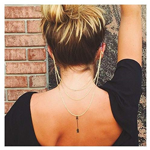 TseenYi Böhmische mehrschichtige rutschfeste Brillenkette, modische Quaste, Brillenhalter für Brillen und Sonnenbrillen, Zubehör für Damen und Herren (Silber)