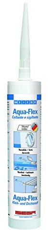 WEICON Aqua-Flex 310 ml elastischer wasserfester Klebstoff weiß zur Versiegelung
