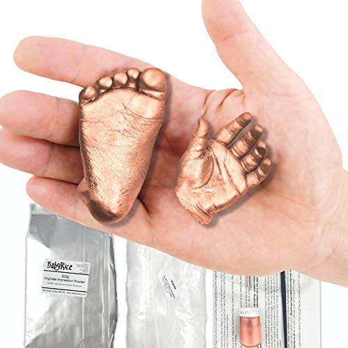 BabyRice Baby Casting Kit to Make 3D Hand and Foot Plaster Casts (Copper)
