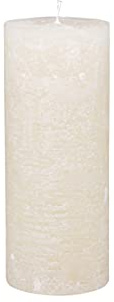 Chic Antique Macon rustikale Stumpenkerze versch.Farben und Größen Kerze Antik NEU Altarkerze Stumpenkerze 100 % Paraffin lange Brenndauer (Creme, 15x10cm)