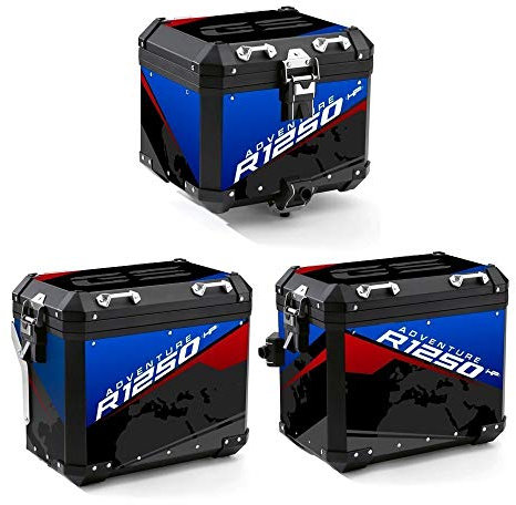 Aufkleber-Set für Koffer Aluminium 2. Modell R 1250 GS ADVENTURE VA2-R1250GSADV (HP Schwarz)