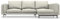 comfortly Nockeby 2-Sitzer-Sofa mit rechter Chaiselongue-Schonbezug, handgefertigt, kompatibel mit Nickelby-Sofa mit Chaiselongue, rechte Seite, nur Bezüge (strapazierfähig, cremefarben)