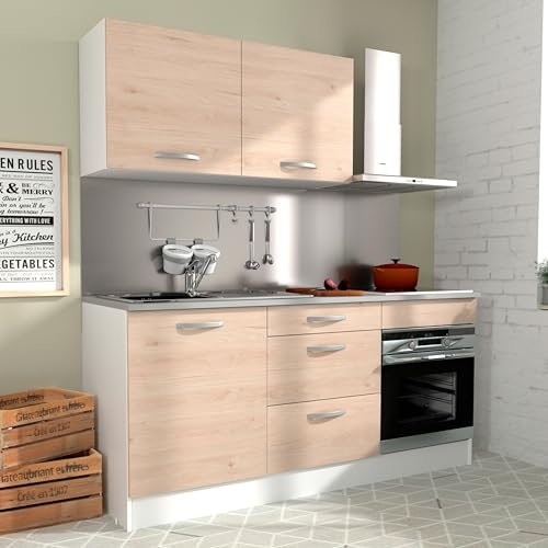 Miroytengo Módulos Individuales y Cocinas Completas en Color Roble (Cocinas Completas, Cocina Completa 180 cm)