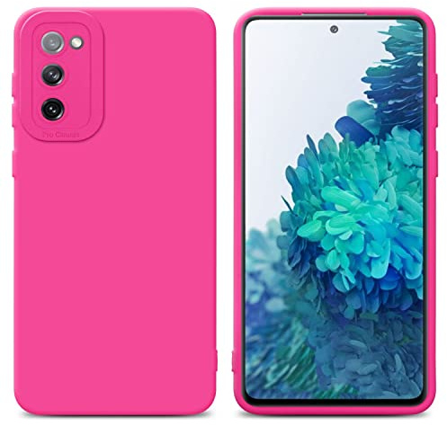Cadorabo Hülle kompatibel mit Samsung Galaxy S20 FE Schutzhülle TPU Silikon Case Liquid Design mit Kameraschutz Slim Kratzfest Weiche Gummi mit Rundumschutz Case Hülle für Galaxy S20 FE in Pink