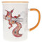 KIUB Mug avec des animaux de la ferme , des bois et des montagnes - motif écureuil sur sa branche- matière porcelaine fine - contenance 360ML