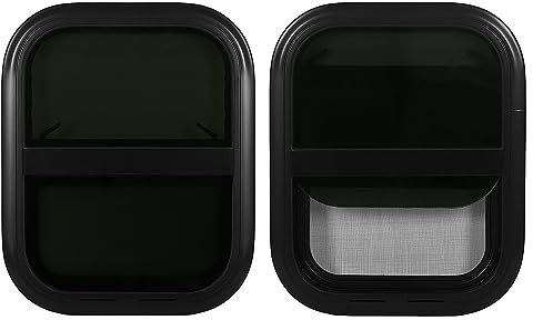 Finestra per Camper, 440 Mm H 390 Mm W Finestre Scorrevoli per con Schermo, Finestra per in Vetro Temperato Colorato Sostituzione Finestra per per Rimorchio