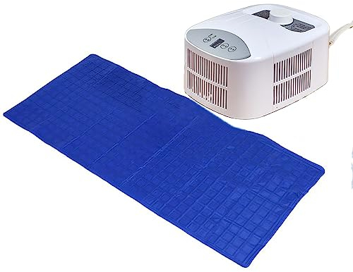 DESHVA Kühlkissen für Sommer, Bed Cooling System 160x70cm, geräuscharmes 33 dB-Matratzenkühlsystem, 2-Gang-einstellbare Zeitsteuerung, kühlmatte Bett