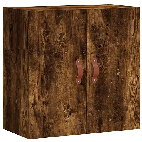 vidaXL Wandschrank, Hängeschrank mit viel Stauraum, Wandmontage Badschrank Medizinschrank, Aufbewahrungsschrank für Wohnzimmer, Räuchereiche Holzwerkstoff